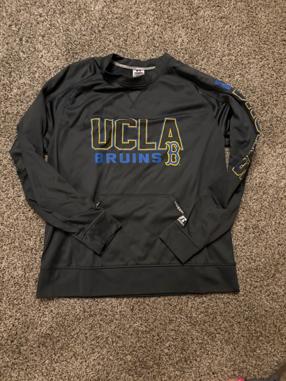 Russell Athletic UCLA Bruins Black Pullover Sweatshirt with Blue and Gold Logo